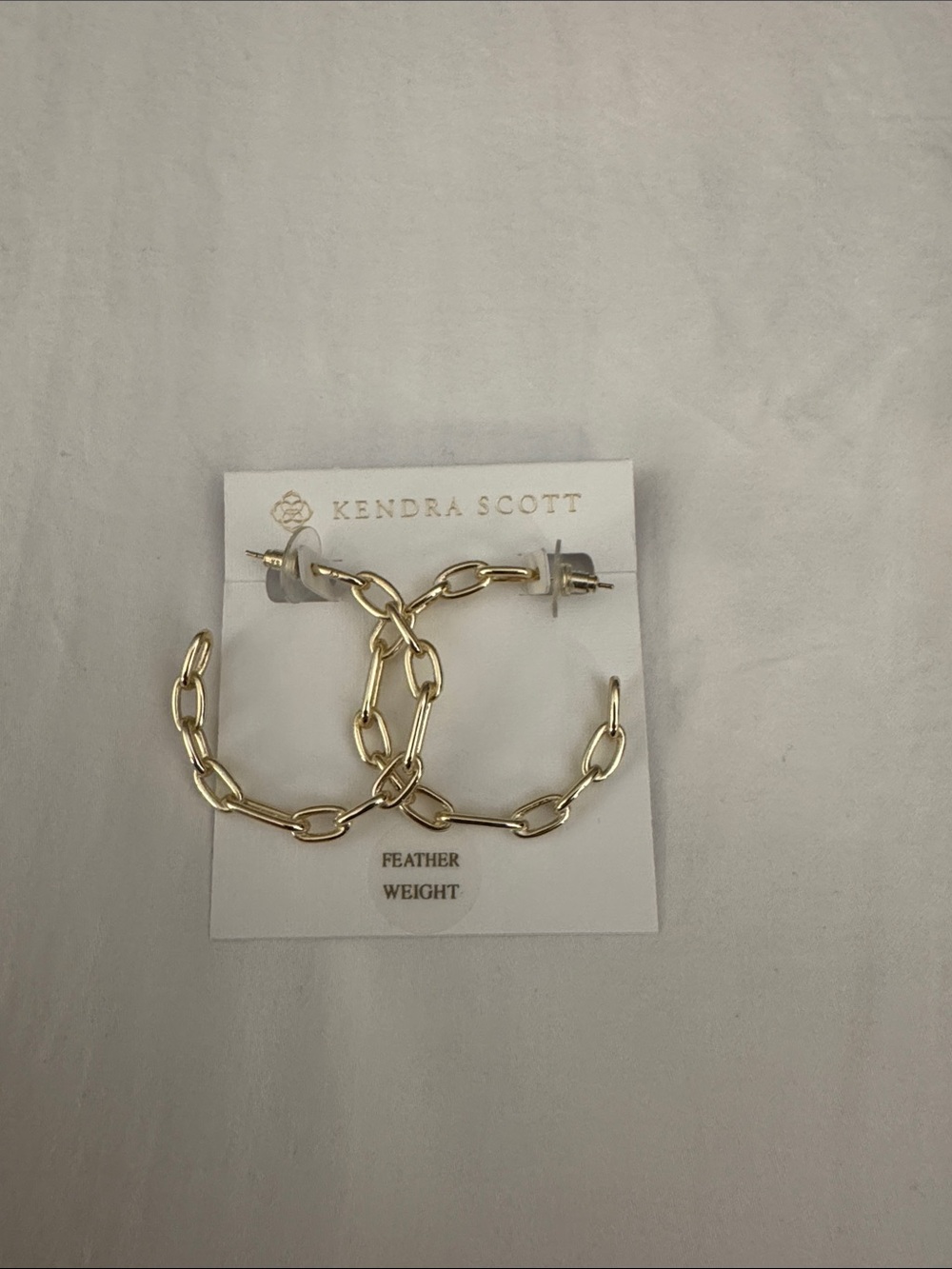 Kendra Scott Gold Chain-Link Hoop Earrings